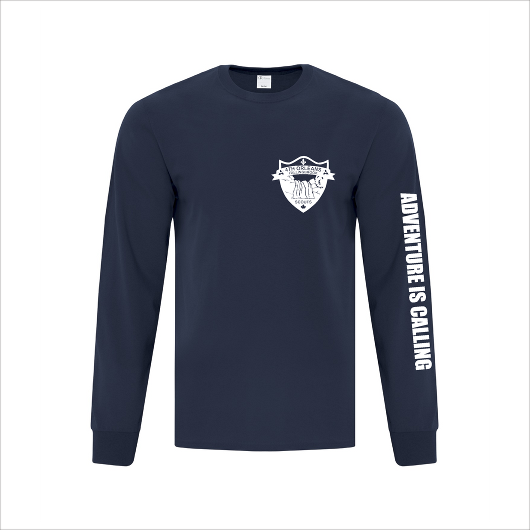 Adult Navy Long Sleeve T-Shirt - 4th Orleans Beavers